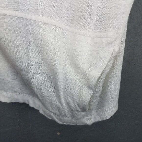 J. Jill Love Linen Cardigan Women's Petite L Sweater Open Front White Pockets - Picture 3 of 13